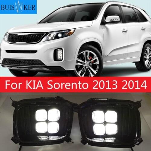 For KIA Sorento fog lights 2013 2014 LED DRL headlight headlights fog light day light LED Daytime Running Lights fog lamps