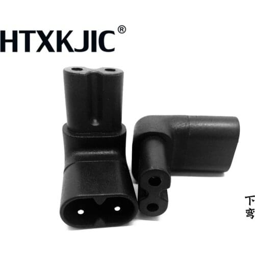 Figure 8 IEC 320 IEC320 iec C7 to C8 90 Degree UP and Down Angled AC Power Adapter Male Female Extension connector