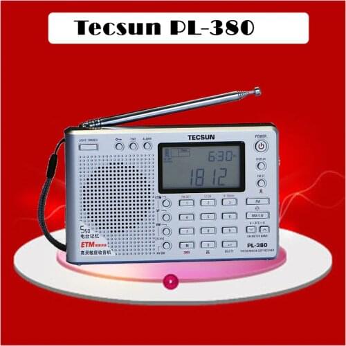 Tecsun PL-380 PL380 Full Band Radio Digital Demodulation Stereo PLL Portable Radio FM /LW/SW/MW DSP Receiver Internet Radio