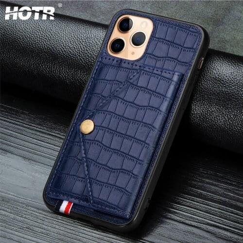 Vintage PU Leather Case With Card Pocket for iphone 11 Pro Max 6 6s 7 8 Plus Magnetic Design Leather Case for iphone X XR XS MAX