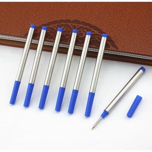 High quality metal Pen Refill Blue Black Screw Refill Ink 0.5mm Nib Rollerball Pen New