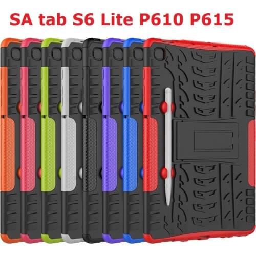 High Duty Coque for Samsung Galaxy S6 Lite 10.4 SM-P610 P615 Cover Pencil Holder PVC Stand Shockproof for Samsung P610 P615 Case