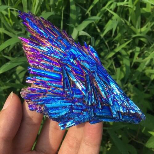 1pcs 30g A+A+ Quartz Crystal Rainbow Titanium Cluster VUG Mineral Specimen Reiki Healing