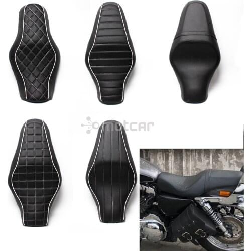 1pcs Motorcycle Seat Cushions Black Driver+Rear Passenger Seat for Harley Sportster 883 Iron XL1200 Black New