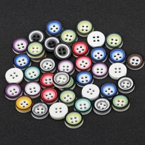 100pcs/lot Small Resin Button Round Four Holes 12mm Sewing Scrapbooking Buttons for Child Clothes DIY accessories