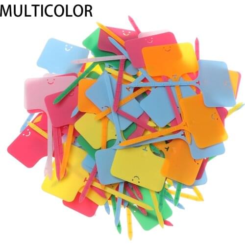 100pcs Garden Labels T-type Gardening Plant Classification Markers Sorting Seedling Tags Greenhouse Nursery Pots Writing Plate