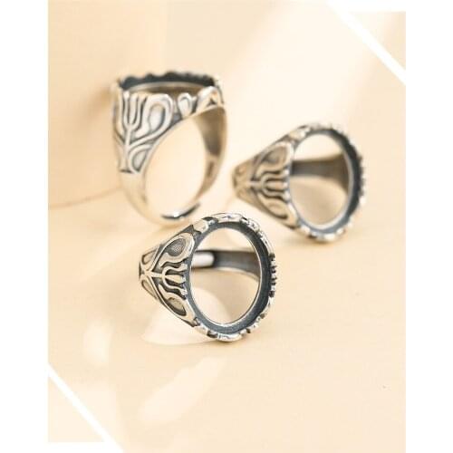 13.5*17mm 925 STERLING SILVER Semi Mount Bases Blanks base blank Pad rings ring Setting set diy men A5596