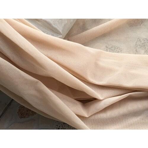 160cm wide 1meter beige nude white black good quality 4 ways stretch tulle tiny holes fine mesh tissue for lingerie bra fabric