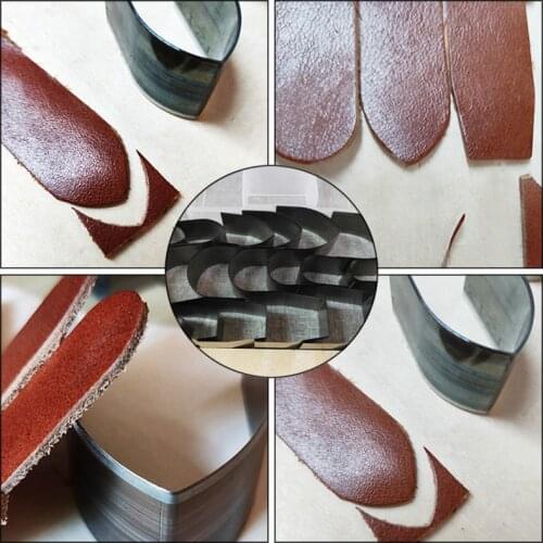 18PCS Leather Cutting Dies Leather Belt V Shape Punch Cutter Square Leather End Cutter Japan Steel Leather Fillet Leather Craft
