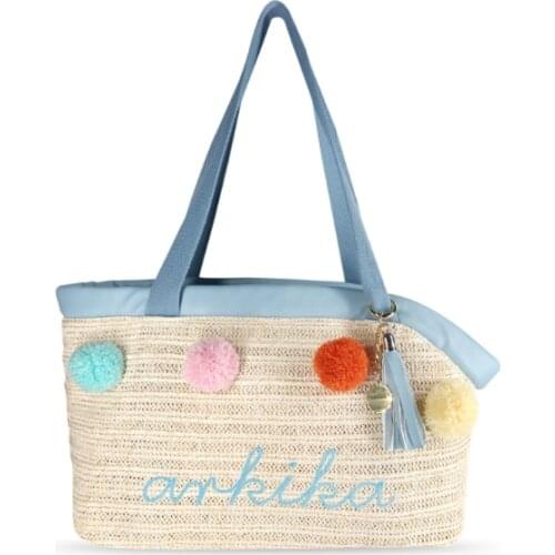 2021 new breed pet bag woven cat special breathable pet bag to go bag cat and dog pet supplies one-shoulder carry-on bag