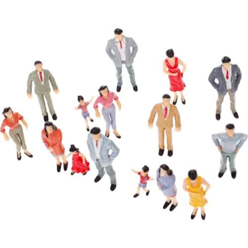 25 Pcs 1:25 Scale Mini Standing People Figure Toys for Diorama, Model Train Park, Architecture Projects