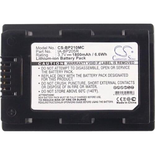Cameron Sino 1800mah battery for SAMSUNG SMX-F50/BP HMX-F50BN H305 BP210R HMX-H300BP HMX-H304 Camera Battery