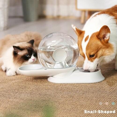 Snails Bubble Automatic Cat Water Bowl Fountain For Pets Water Dispenser Large Drinking Bowl Cat Drink No Electricity