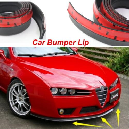 Car Rubber Skirt Carbon Front Lip Bumper Decoration For Alfa Romeo 147 156 159 Alfetta Berlina Brera Mito Giulia Milano