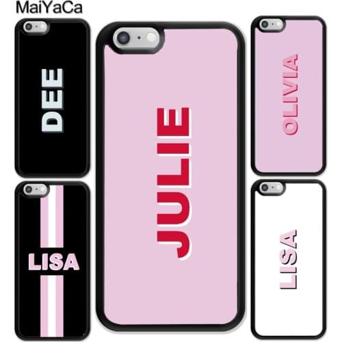 Personalised Dropshadow Text Name INITIALS MONOGRAM Case For iphone 12 mini 11 Pro Max X XR XS MAX SE 2020 6S 7 8 Plus 5S Cover