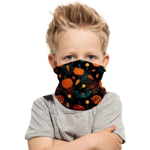 Kids Digital print bandana childrens Halloween multi-functional boys and girls face magic headband scarf
