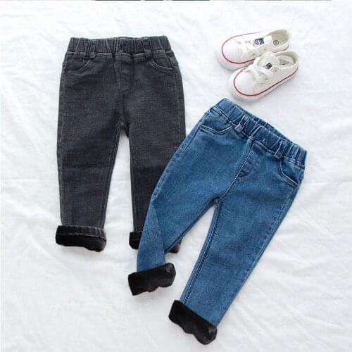 Baby Girls Pants Boys Jeans Fall/Winter Outerwear Pants Childrens Trousers Slim Stretch Pants Baby Pants 9M-7T