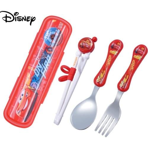 Disney cartoon children practice chopsticks cartoon Mickey Minnie spoon chopsticks set baby auxiliary learning chopsticks