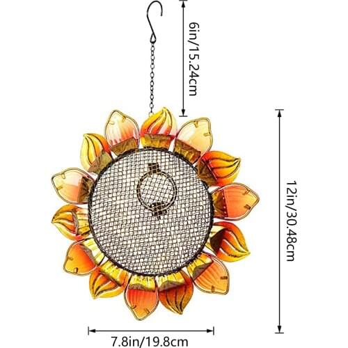 Wild Bird Feeders Metal Sunflower Outdoor Bird Breeders Can Hang In Patio Garden Trees with Hook Bird Supplies