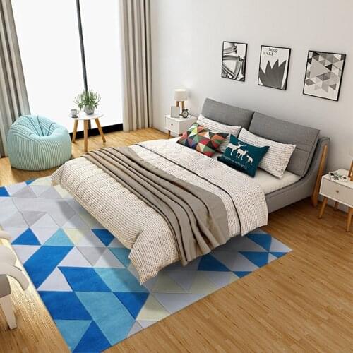 Carpet living room coffee table mat Nordic minimalist modern full shop weaving room bedside blanket pure wool carpet bedroom