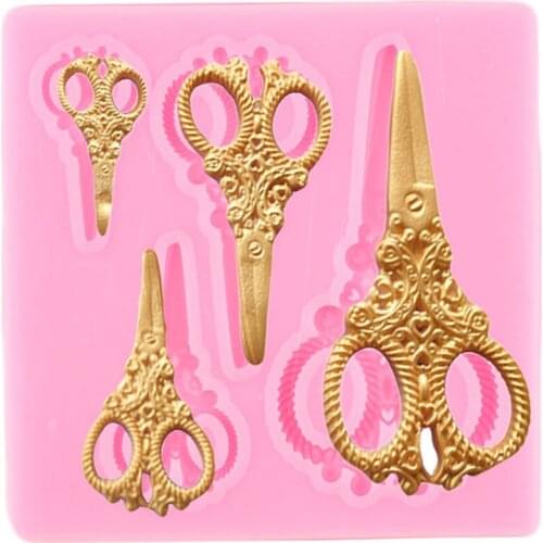 Lace Scissors Wedding Cake Decorating Tool Fondant Silicone Mold Clay Resin Polymer Clay Fondant Paste Chocolate Mold Resin Mold