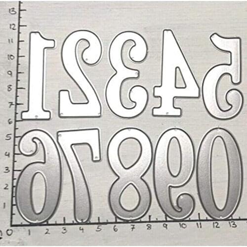 Arabic Numerals Metal Cutting Dies Stencil Scrapbooking DIY Album Stamp Paper Ca 3XUF