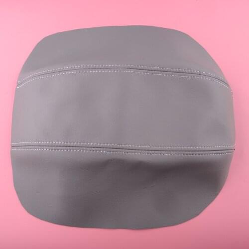 Microfiber Leather Console Center Armrest Box Lid Cover Grey Car Fit For Volvo S80 1999 2000 2001 2002 2003 2004 2005 2006