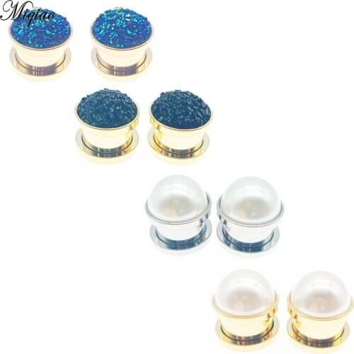 Miqiao 2pcs Piercing Ear Jewelry Stainless Steel Ear Extension DIY with Auricle Head 6-16mm
