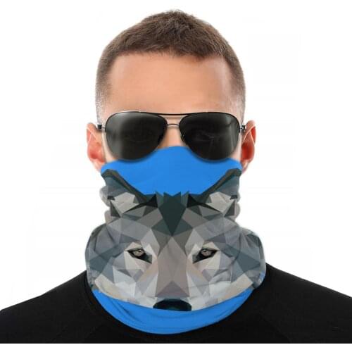 Wolf Scarf Neck Face Mask Men Women Fashion Tube Scarf Balaclava Bandana Windproof Headband Cycling Climbing