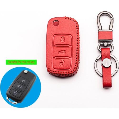 Hot sale Exquisite handmade leather key case For Volkswagen for Skoda Octavia A5 Fabia Rapid Superb Citigo Yeti remote control