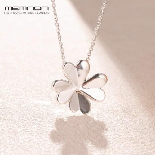 Memnon 2019 Spring Lucky Four-Leaf Clover Necklaces for women fit 925 Sterling Silver beads gold necklace men DIY jewelry making