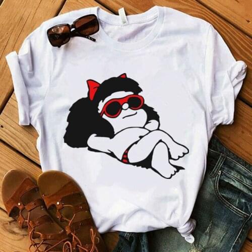 Oversized T-shirt Women Summer Harajuku Casual Short Sleeve T-shirts Streetwear White Tops Tee 90s Cartoon Tshirt Femme Top