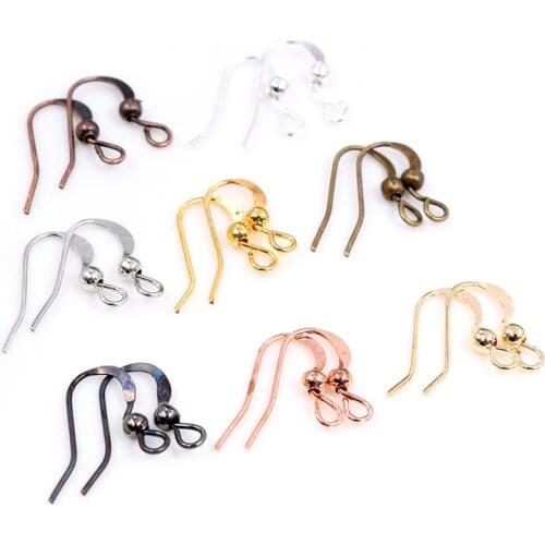 100pcs/lot 19x18mm DIY Earring Findings Earrings Clasps Hooks Fittings DIY Jewelry Making Accessories Brass Hook Earwire Jewelry