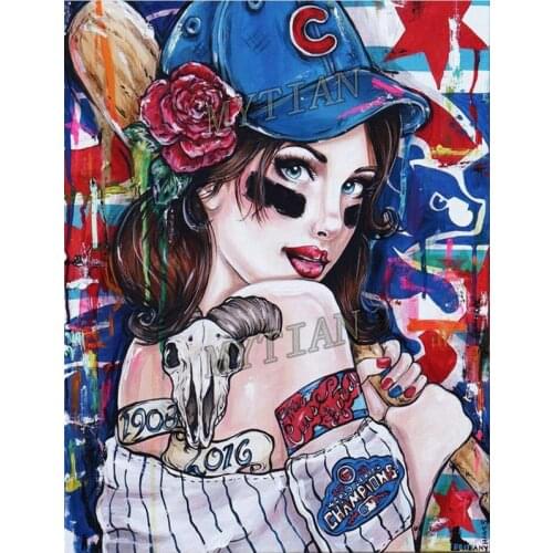 2021 Full square/round 5D DIY diamond painting cool colorful beauty girls Embroidery Pattern Cross stitch kit mosaic home decor