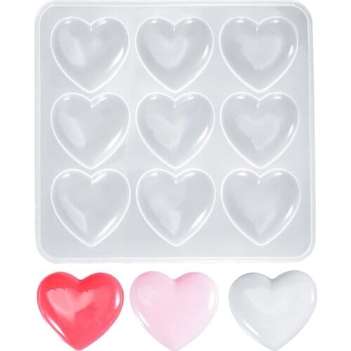 3D Love Heart Mold Silicone Chocolate Cookie Muffin Baking Tool Mousse Dessert Cake Keychain Jewelry Epoxy Handmade For DIY