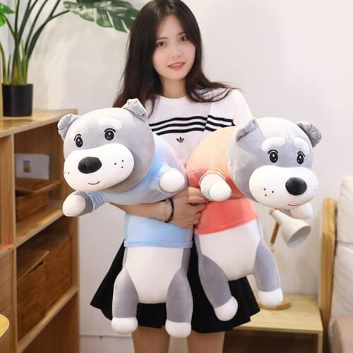 70cm Cute Plush Dog Pillow Toy Stuffed Animal Soft Plushie Dog Cushion Toys for Girls Kids Valentine Birthday Christmas Gifts