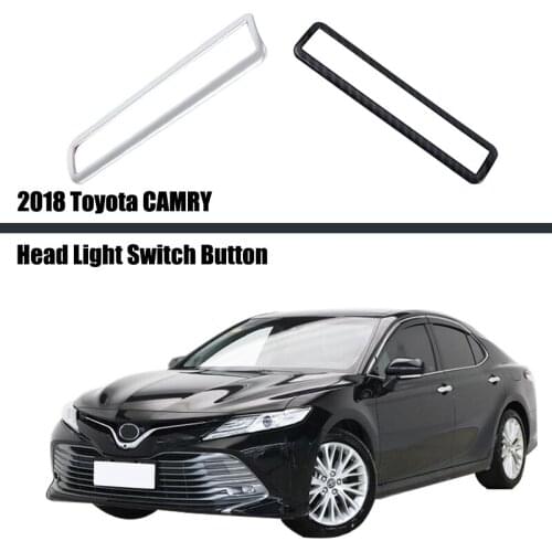 For Toyota CAMRY 2018 2019 2020 2021 Auto Styling Head Headlamp Lights Lamp Switch Button Cover Trim Fit Decoration Accessories