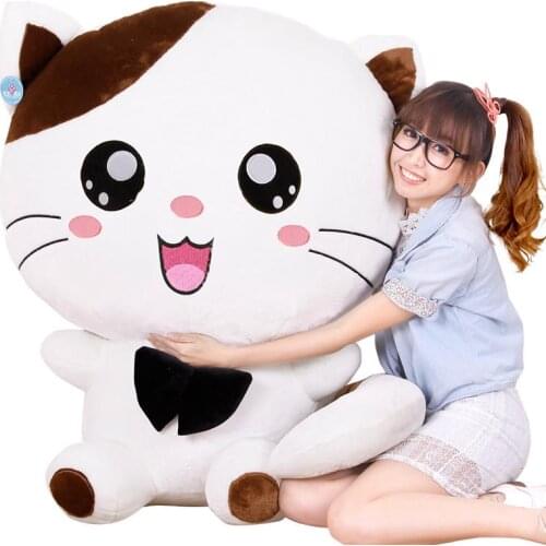 Dorimytrader Biggest 100cm Jumbo Soft Cartoon Plush Toy 39'' Cute Stuffed Animal Cat Pillow Kids Play Doll Great Gift DY61381