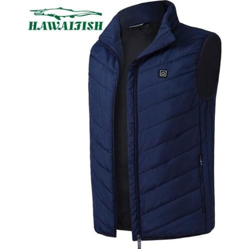 Hawaifish brand Vest male USB charging intelligent heating warm clothes Vest heating cotton slim style hiah quality vest man