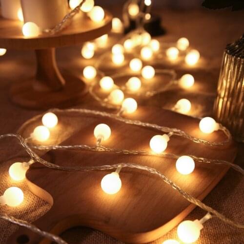 LED Ball Garland Lights Fairy String Lightings Outdoor Waterproof Lamp for Christmas Wedding Party Home Garden Decoration Lights