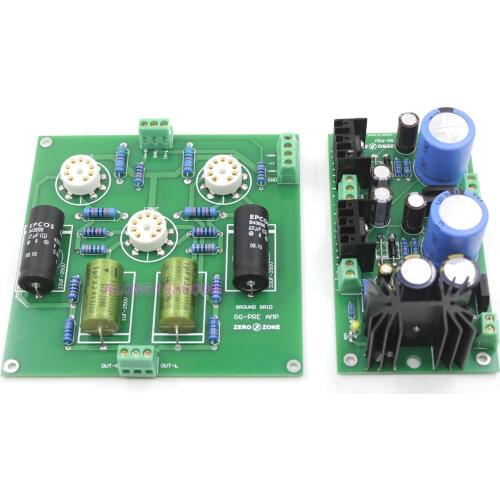 GZLOZONE Assembeld Ground Grid GG Tube Preamplifier + Power Supply Board (Without Tubes)