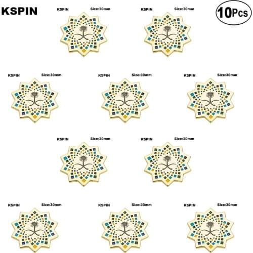 Coconut Tree Flag Brooches Lapel Pin Flag badge Brooch Pins Badges 10Pcs a Lot