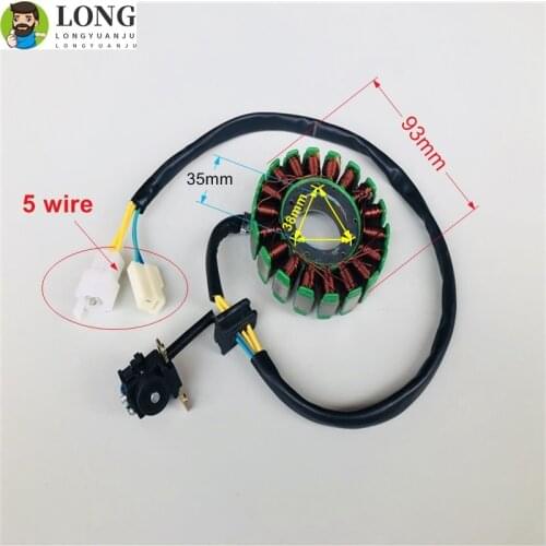 Motorcycle Magneto coils For Suzuki GN 125 GN125 GS125 Charging coil EN125 GZ125HS Stator coil 5Wire 18 Poles Dc stator assembly