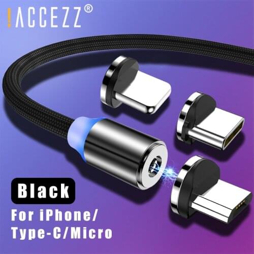 !ACCEZZ 2 in 1 Magnetic Charger Cables Lighting For iPhone X 7 8 Plus Charging Cable Type-C For Huawei P20 Micro USB For Samsung
