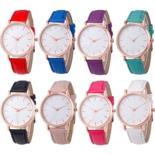 Fashion Watches Leather Stainless Men women Steel Analog Quartz Wrist Watch 2019 Woman femme gift reloj mujer Drop Shipping Q