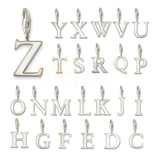 Trendy New Style 26 Letter Charm Diy Pendant Charms (1.3x1cm) Fit Bracelets Making Jewelry For Women SCH-P11