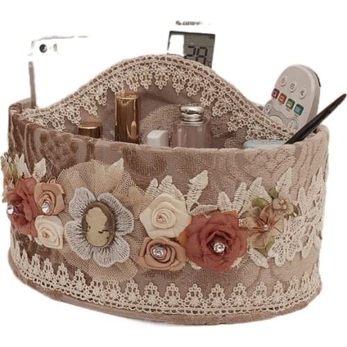 European-Style Remote Control Storage Box Key Cosmetics Storage Basket Mobile Phone Holder Living Room Desktop Coffee