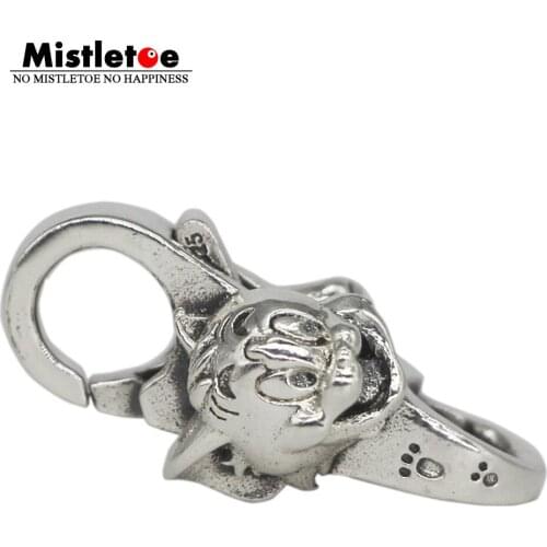 Mistletoe 925 Sterling Silver Cartoon Clasp Lock European Jewelry