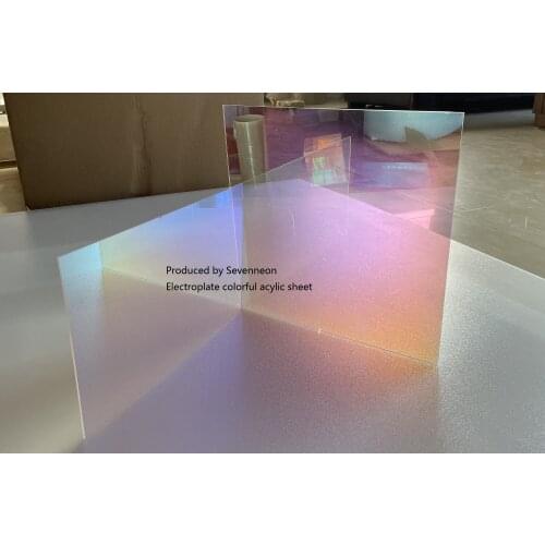 Colorful Plexiglass Rainbow Acrylic (PMMA) Iridescent Sheet,Customize Electroplate Oргстекло Board For DIY/Advertising/Decorate