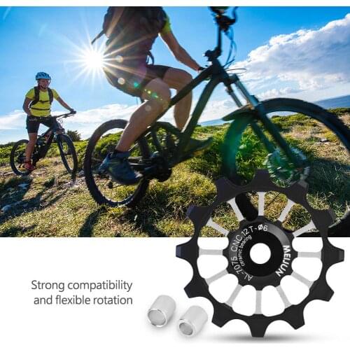 Mountain bike road bike 12T aluminum Jockey Wheel Rear Derailleur Pulley metal bearing guide pulley bearing Bike Guide Roller